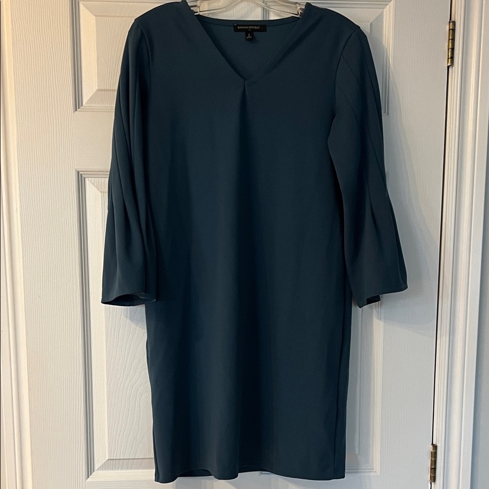Banana Republic Deep Blue Long Sleeve Dress - Picture 3 of 3
